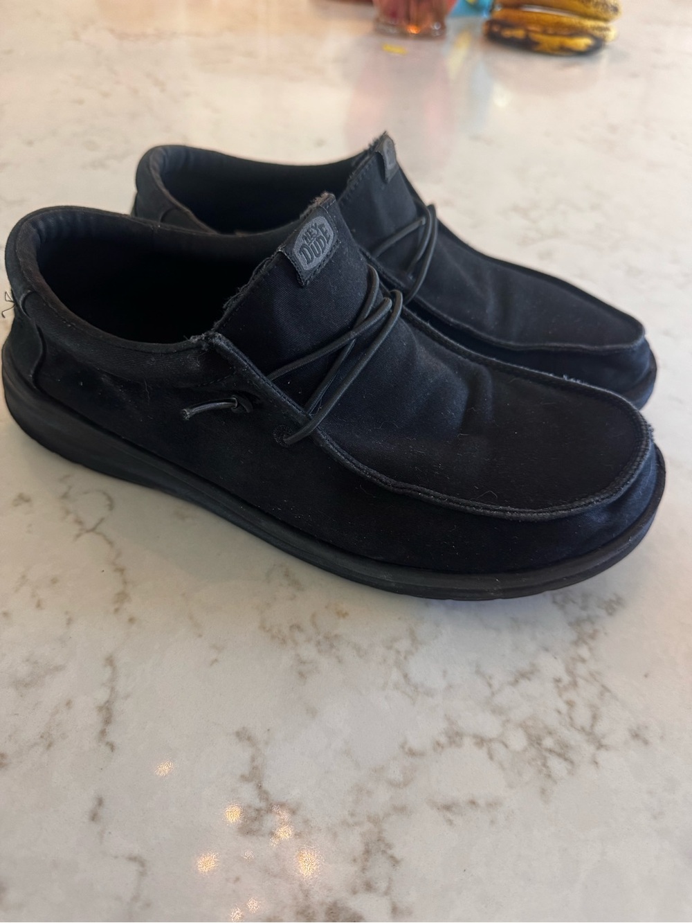 Hey Dude Men’s Black Slip-On Moccasin Loafers